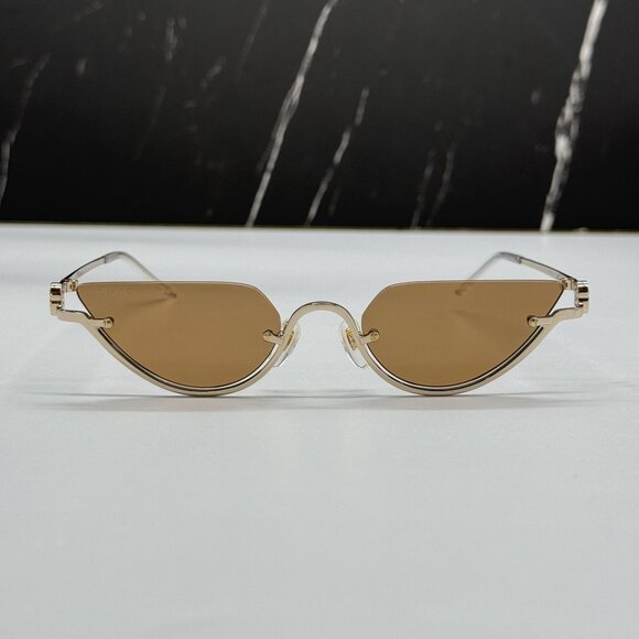 NEW GUCCI SUNGLASSES GOLD WOMEN CAT EYE EYEWEAR GUCCI GG1603S 002 - Picture 5 of 13
